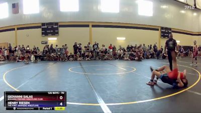 70 lbs Quarterfinal - Giovanni Salas, Bulldog Premier Wrestling Club vs Henry Riesen, The Fort Hammers Wrestling