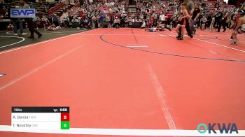 75 lbs Quarterfinal - Armando Garcia, Team Of Hard Knox vs Tucker Novotny, Cowboy Wrestling Club