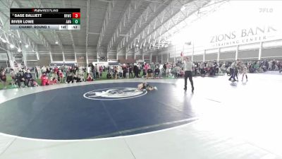 57 lbs Champ. Round 1 - Sage Balliett, RWC- Roy Wrestling Club vs River Lowe, Aviator Wrestling Academy