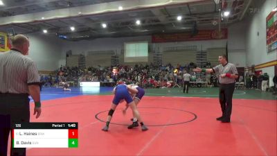 126 lbs Quarterfinal - Landen Haines, Brownsburg vs Braeden Davis, Dundee