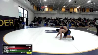 285 lbs Champ. Round 2 - Julian Gomez, Valencia vs Jethro Saguilan, La Habra