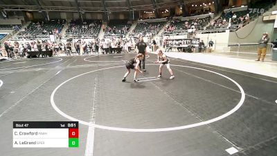 83 lbs Semifinal - Carmen Crawford, Pawhuska Elks Takedown vs Abigail LeGrand, Sperry Wrestling Club