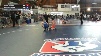 130A lbs Quarterfinal - Ethan Kadish, Newton South vs Ryan Goldstein, Immaculata Hs