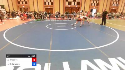 127 lbs Semifinal - Aubre Krazer, Pa vs Liliana Zaku-Ramos, Nj