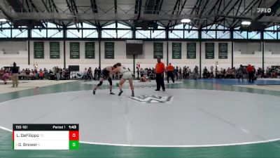 150-161 lbs Semifinal - Grant Brewer, OSF Wrestling vs Logan DeFilippo, Team DeFilippo