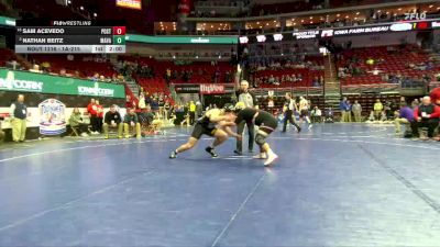 1A-215 lbs Champ. Round 2 - Sam Acevedo, Postville vs Nathan Beitz, Maquoketa Valley