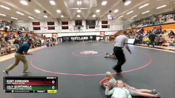 105 lbs Round 3 - Kort Sorensen, Cody Middle School vs Lilly Quintanilla, Thermopolis Middle School