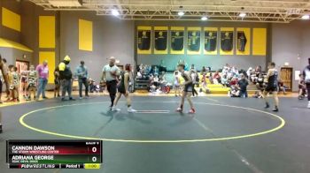 80/85 Round 1 - Adriana George, SGAC Devil Dogs vs Cannon Dawson, The Storm Wrestling Center