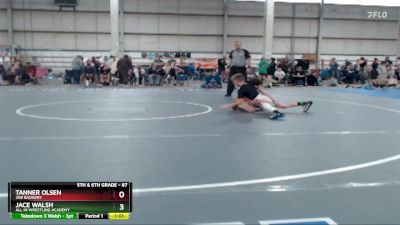 87 lbs Cons. Round 3 - Tanner Olsen, 208 Badgers vs Jace Walsh, All In Wrestling Academy