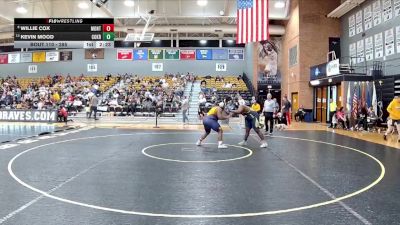 285 lbs Cons. Round 2 - Willie Cox, Montevallo vs Kevin Mood, Coker