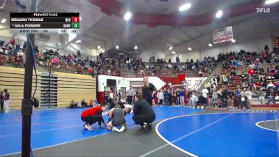 100 lbs Quarterfinal - Jaila Powers, Crown Point vs Meagan Thomas, Merrillville