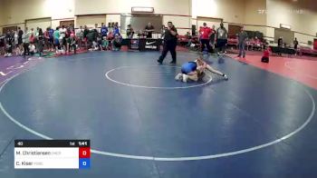 48 lbs Consi Of 16 #2 - Monty Christiansen, Emery All Stars vs Christopher Kiser, Ponca City Wildcat Wrestling Club