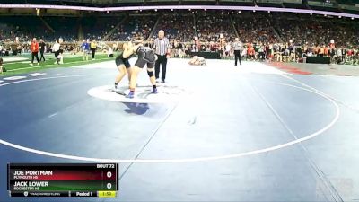 D1-215 lbs Champ. Round 1 - Jack Lower, Rochester HS vs Joe Portman, Plymouth HS