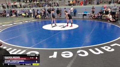 83 lbs 5th Place Match - Maeson Brown, Juneau Youth Wrestling Club Inc. vs Ryker Christiansen, Kodiak Wrestling Club