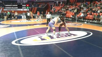 1A 285 lbs Champ. Round 1 - Jeremiah Lorton, Effingham (H.S.) vs Connor Williams, Canton