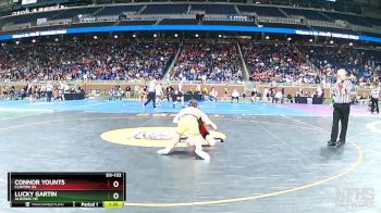 D3-132 lbs Quarterfinal - Connor Younts, Clinton HS vs Lucky Gartin, Algonac HS