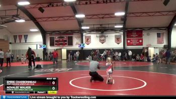 1 lbs Round 1 - Emrie Charbonneau, Fort Madison Wrestling Club vs Novalee Walker, Keokuk Kids Wrestling Club