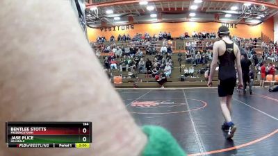 144 lbs Cons. Semi - Jase Plice, Hillsdale vs Bentlee Stotts, Fredericktown