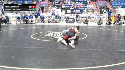 121 lbs Semifinal - Keegan Bassett, Bishop McCort vs Garrett Weyandt, Chestnut Ridge