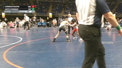 100 lbs 3rd Place - Cameron Martin, York Suburban vs Aidyn Cornman, Kiski Area