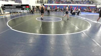 150 lbs Cons. Round 3 - Maddox Mertzweiller, Bonners Ferry vs Isaiah Ramirez, University