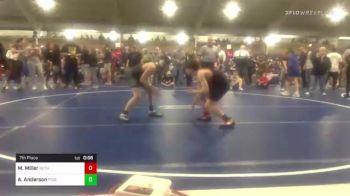 115 lbs 7th Place - Mathis Miller, Bethel Park vs Alec Anderson, Pine Richland