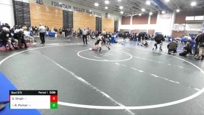 120 lbs Cons. Round 4 - Brock Parker, Clovis North vs Syrus Singh, Laguna HIlls