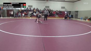 104-105A 1st Place Match - Paige Parker, Mount Vernon Girls vs Kaylee Weaver, West Delaware Girls