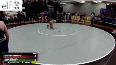 155 lbs. Champ. Round 2 - Adilynn Obergfell, Holt vs Paige Strauch, North Kansas City