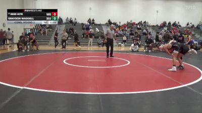 120 lbs Cons. Round 3 - Grayson Waddell, Solon vs Reid Kite, Van Buren County