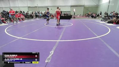 132 lbs Quarters & 1st Wb (16 Team) - Evan Bubbus, Arkansas Blue vs Alan Salguero Jr, Washington