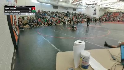 95-100 lbs Quarterfinal - Zoey Redder, Powell Middle School vs Elizabeth Jubber, Lander Middle School