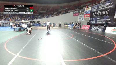 2A/1A Boys 113 Champ. Round 1 - Adam Palanuk, Oakridge Boys vs Cody Weseman, Grant Union / Prairie City Boys