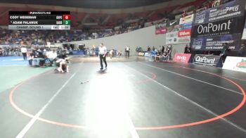 2A/1A Boys 113 Champ. Round 1 - Adam Palanuk, Oakridge Boys vs Cody Weseman, Grant Union / Prairie City Boys