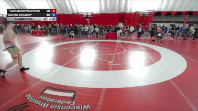 150 lbs Quarterfinal - Alexander Penzkover, LaCrosse Area Wrestlers vs Hunter Kromrey, Weigh In Club
