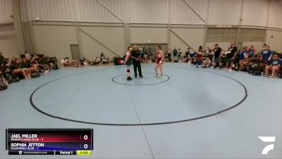 164 lbs Quarters & 1st Wb (16 Team) - Jael Miller, Pennsylvania Blue vs Sophia Jetton, California Blue