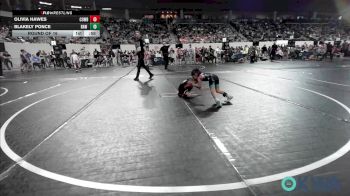 40 lbs Round Of 16 - Olivia Hawes, Cowboy Wrestling Club vs Blakely Ponce, Raw Wrestling Club