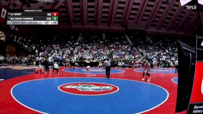 4A-126 lbs Champ. Round 1 - Na`Jwan Turner, Stockbridge vs AJ West, Benedictine Military School