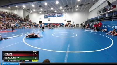 133 lbs Champ. Round 1 - Micah Scripter, Gering Junior High vs Jd Davis, Carey Jr High