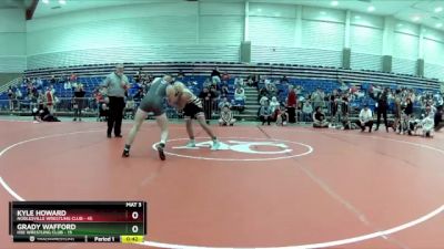 150 lbs Round 2 (6 Team) - Kyle Howard, Noblesville Wrestling Club vs Grady Wafford, HSE Wrestling Club