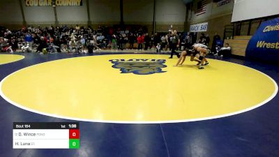 160 lbs Round Of 32 - Dj Wince, Ponderosa (CO) vs Hunter Luna, St. Francis