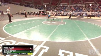 4A/3A/2A/1A Girls 135 Semifinal - Sariah Zepeda, Gervais Girls vs Paige Allen, La Grande Girls