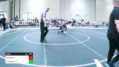 80 lbs Quarterfinal - Brooklyn Carter, Mat Demon WC vs JennaRie Su'esu'e, Threshold WC