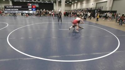 155 lbs 7th Place Match - Claire Guydon, The Woodlands High School Wrestling vs Allison Garbacz, New Wave Wrestling Club