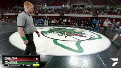 285 lbs 2nd Wrestleback And Semi-finals(16 Team) - Trajan Falk, Comal Smithson Valley vs Collin Cook, Midlothian