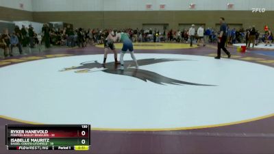 130 lbs Placement (4 Team) - Ryker Hanevold, Fosston-Bagley Brawlers vs Isabelle Mauritz, Dassel-Cokato-Litchfield