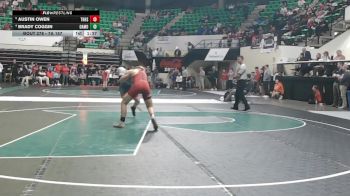 7A 157 lbs Quarterfinal - Austin Owen, Thompson HS vs Brady Coggin, Oak Mountain