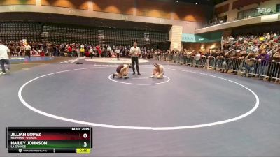 120 lbs Cons. Round 3 - Gabriela Bolivar, Silver Creek vs Jersey Glick, Redwood -Visalia