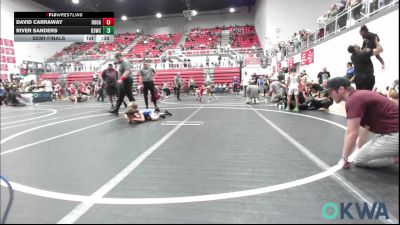 61 lbs Semifinal - David Carraway, Rough Riders vs River Sanders, D3 Wrestling Cluib
