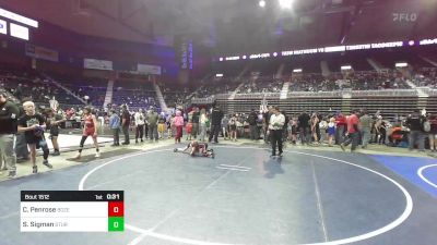 57 lbs Consi Of 4 - Cameron Penrose, Bozeman WC vs Sawyer Sigman, Sturgis Youth WC